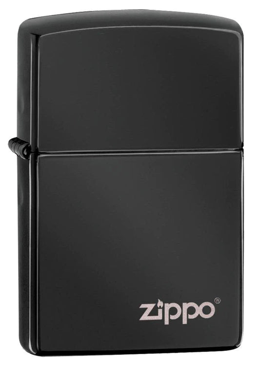 Bricheta originala Zippo Classic High Polish Black Zippo Logo