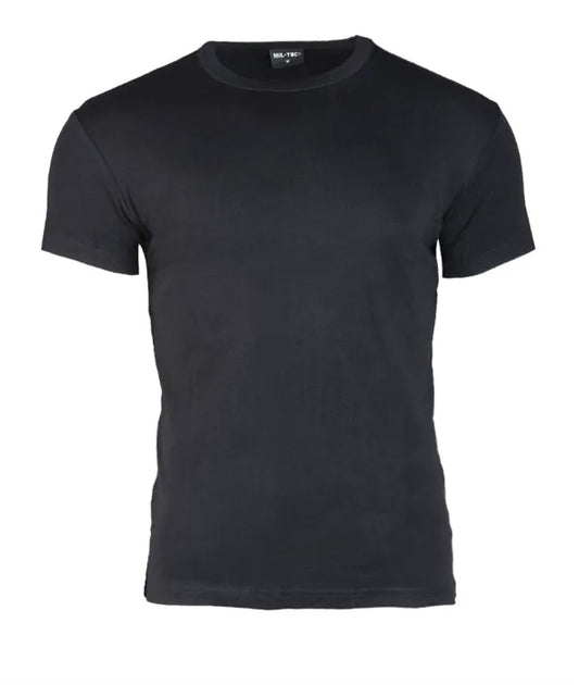 Tricou Negru Body Style – Croială Slim, Look Sobru, Confort Premium din Bumbac