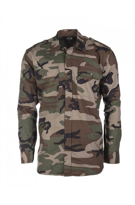 Camasa Maneca Lunga Ripstop Mil-Tec Woodland