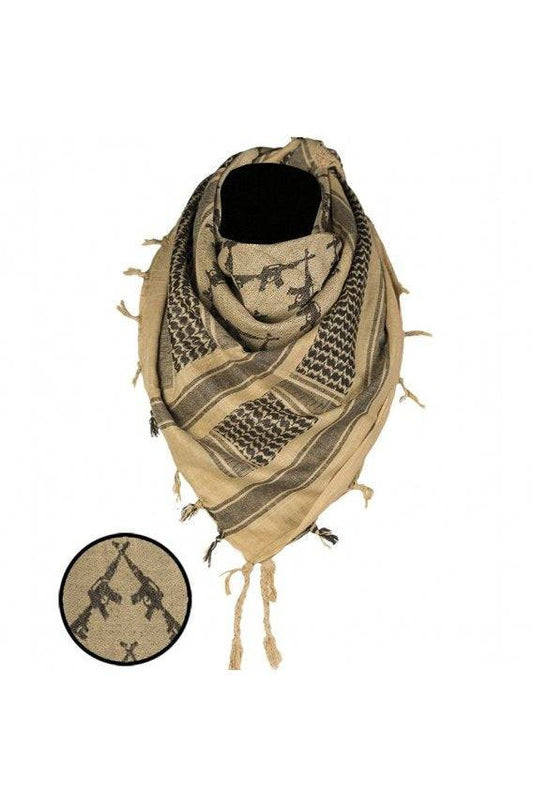 Esarfa Shemagh Rifles Kaki-Black