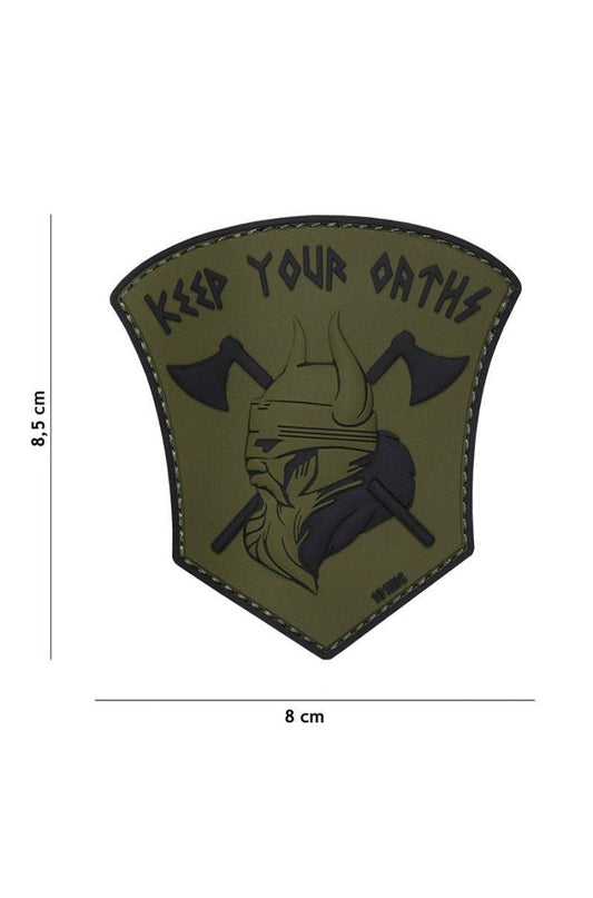 Patch 3D PVC Keep Your Oaths - Green