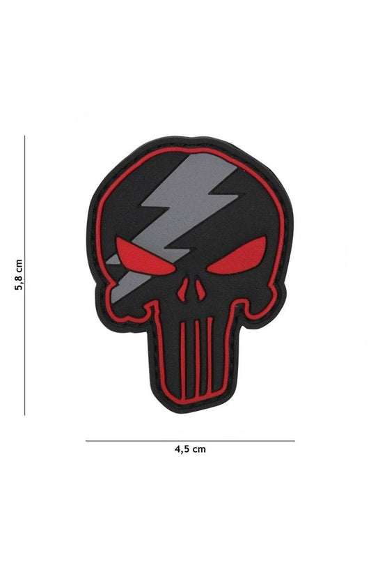 Patch 3D PVC Punisher Thunder Red
