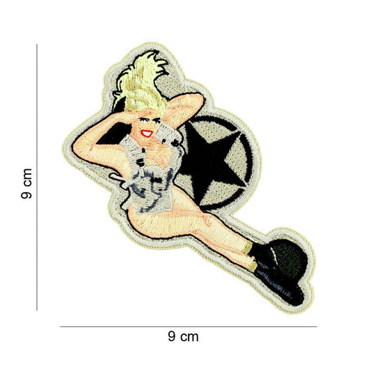 PATCH TRICOTAT Pinup girl laying #20008