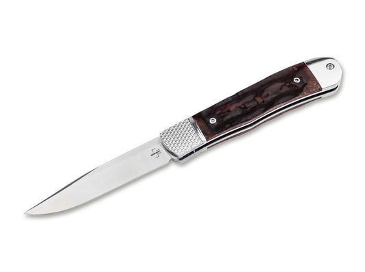 Briceag Böker Plus Hidden Release Trapper Appaloosa Bone
