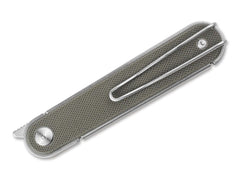Briceag Real Steel Iris Front Flipper G10 OD Green – Cuțit EDC Slim, Ușor și Modern