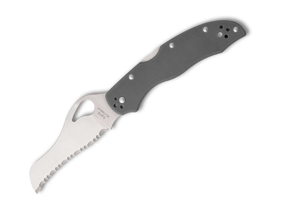 Cuțit Spyderco Gooney Gray G10 SpyderEdge – Tăiere Agresivă, Control și Fiabilitate