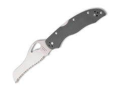 Cuțit Spyderco Gooney Gray G10 SpyderEdge – Tăiere Agresivă, Control și Fiabilitate