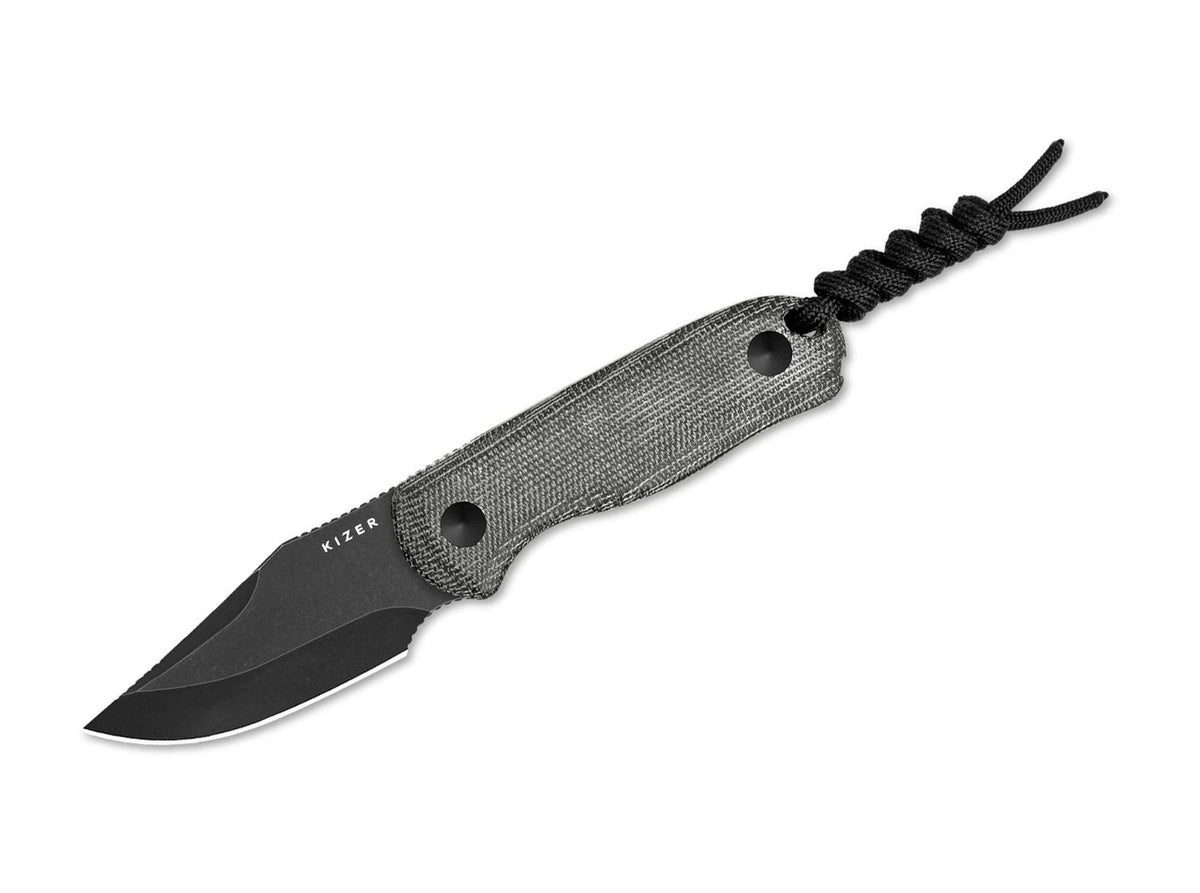 Cuțit Kizer Drop Bear Fixed AEB-L Grey Micarta