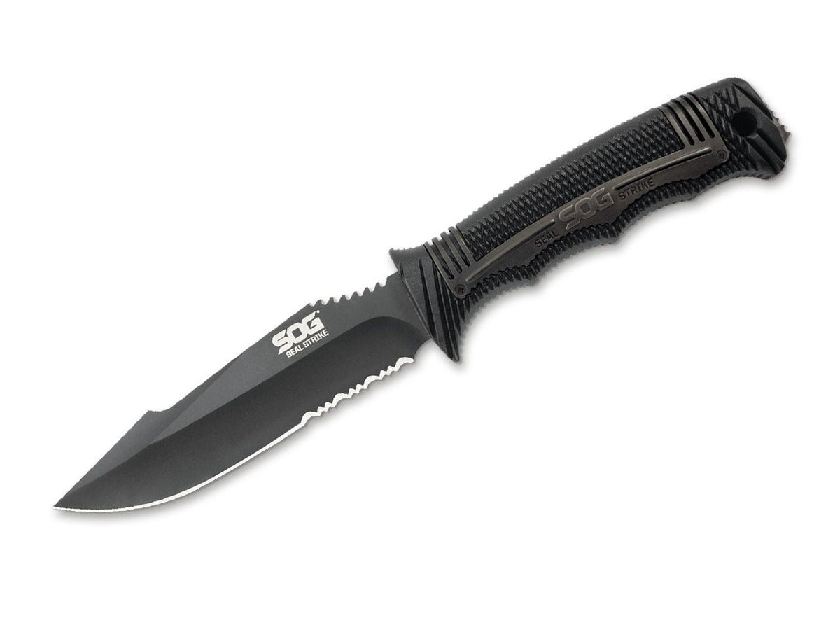Cuțit SOG Seal Strike Black Special – Tactic, Versatil și Pregătit pentru Orice Misiune