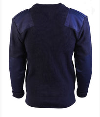 Pulover German Bleumarin din Acril – Funcționalitate Clasică în Stil Militar