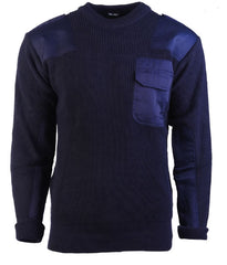 Pulover German Bleumarin din Acril – Funcționalitate Clasică în Stil Militar