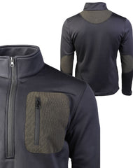 Pulover Thermo-Fleece Negru cu Fermuar