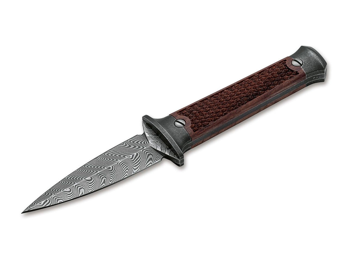 Pumnal Böker P08-Damast – Eleganță Istorică și Performanță Premium