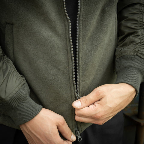 Jacheta  MA-1 Fleece Bomber Oliv