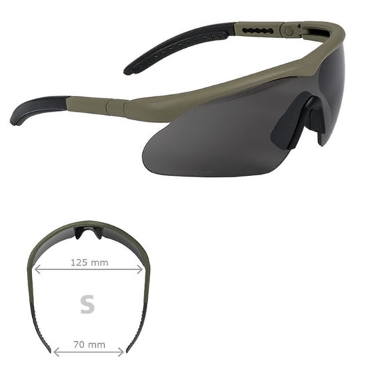 Ochelari de Protecție Swiss Eye® Raptor Oliv (S) – Protecție Balistică și Confort Tactical