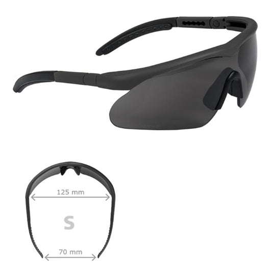 Ochelari de Protecție Swiss Eye® Raptor Black (S) – Protecție Balistică și Stil Tactical Modern