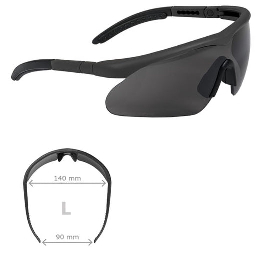Ochelari de Protecție Swiss Eye® Raptor Schwarz (L) – Protecție Balistică și Confort Tactical Premium