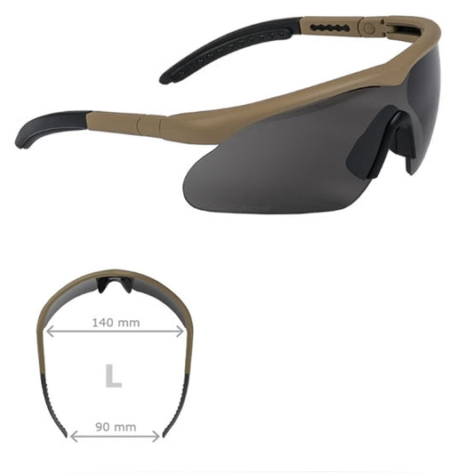 Ochelari de Protecție Swiss Eye® Raptor Coyote (L) – Protecție Balistică și Performanță Tactical