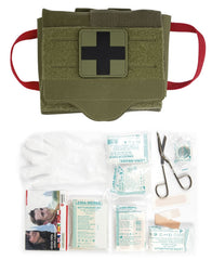 Trusă Medicală IFAK Quick Draw Pack 25 Piese Oliv – Kit Complet de Prim Ajutor pentru Situații de Urgență