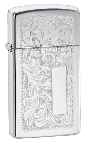 Bricheta originala Zippo Slim® Chrome Venetian®