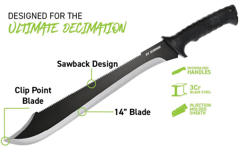 Maceta USA Schrade Decimate Sawback