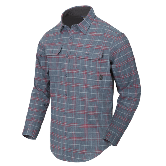 Cămașă Helikon-Tex Greyman Graphite Plaid cu Buzunar Ascuns