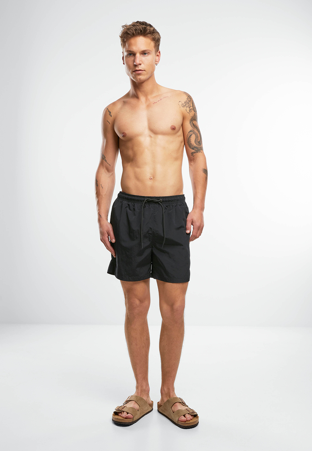 Short de Baie Basic Negru Brandit - Uscare Rapida