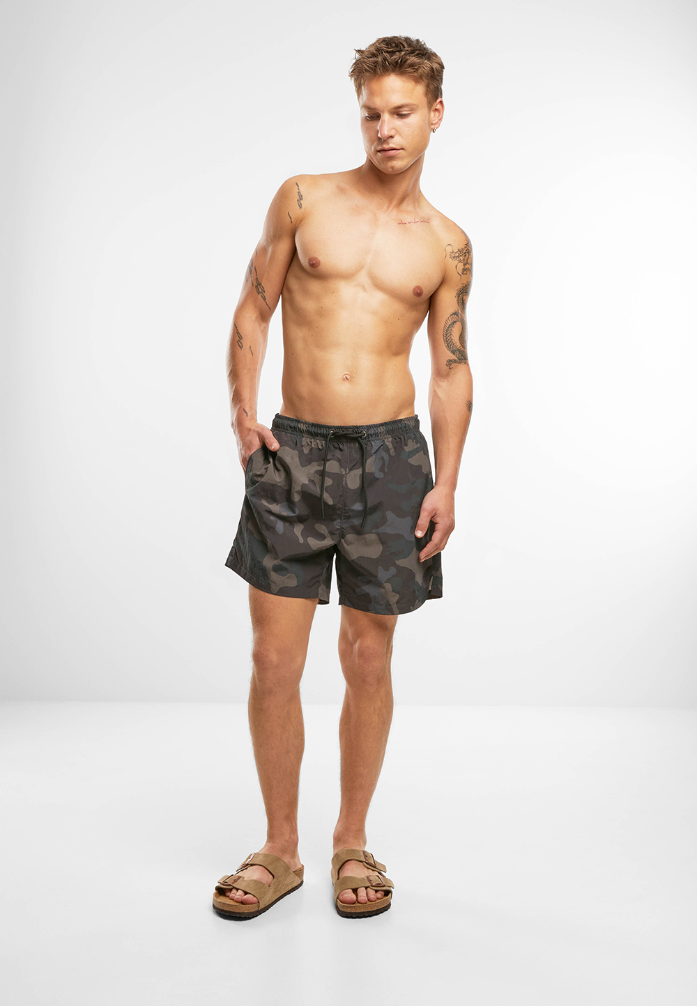 Short de Baie Basic Dark Camo Brandit - Confort Acvatic Superior
