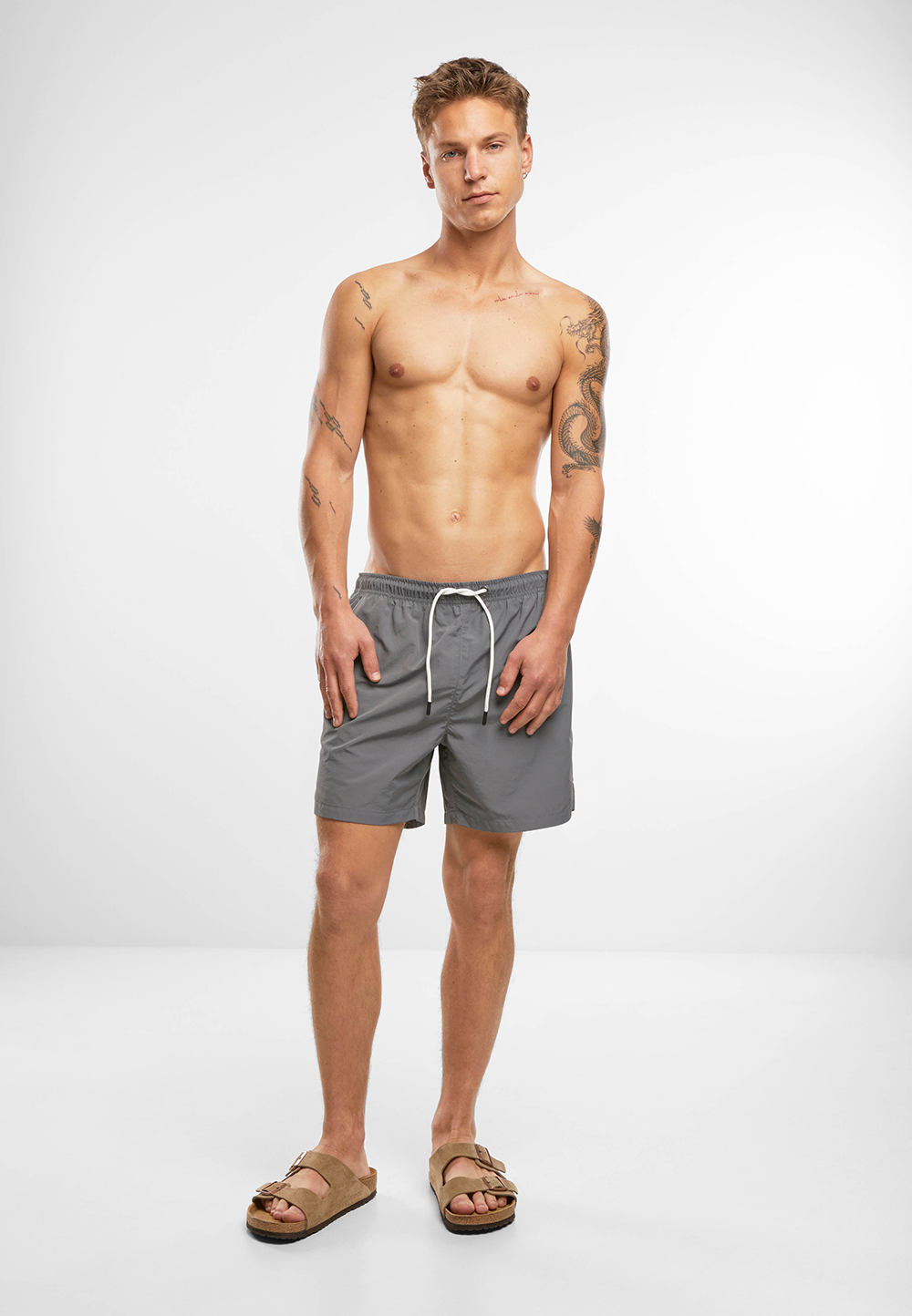 Short de Baie Basic Anthracite Brandit - Uscare Rapida