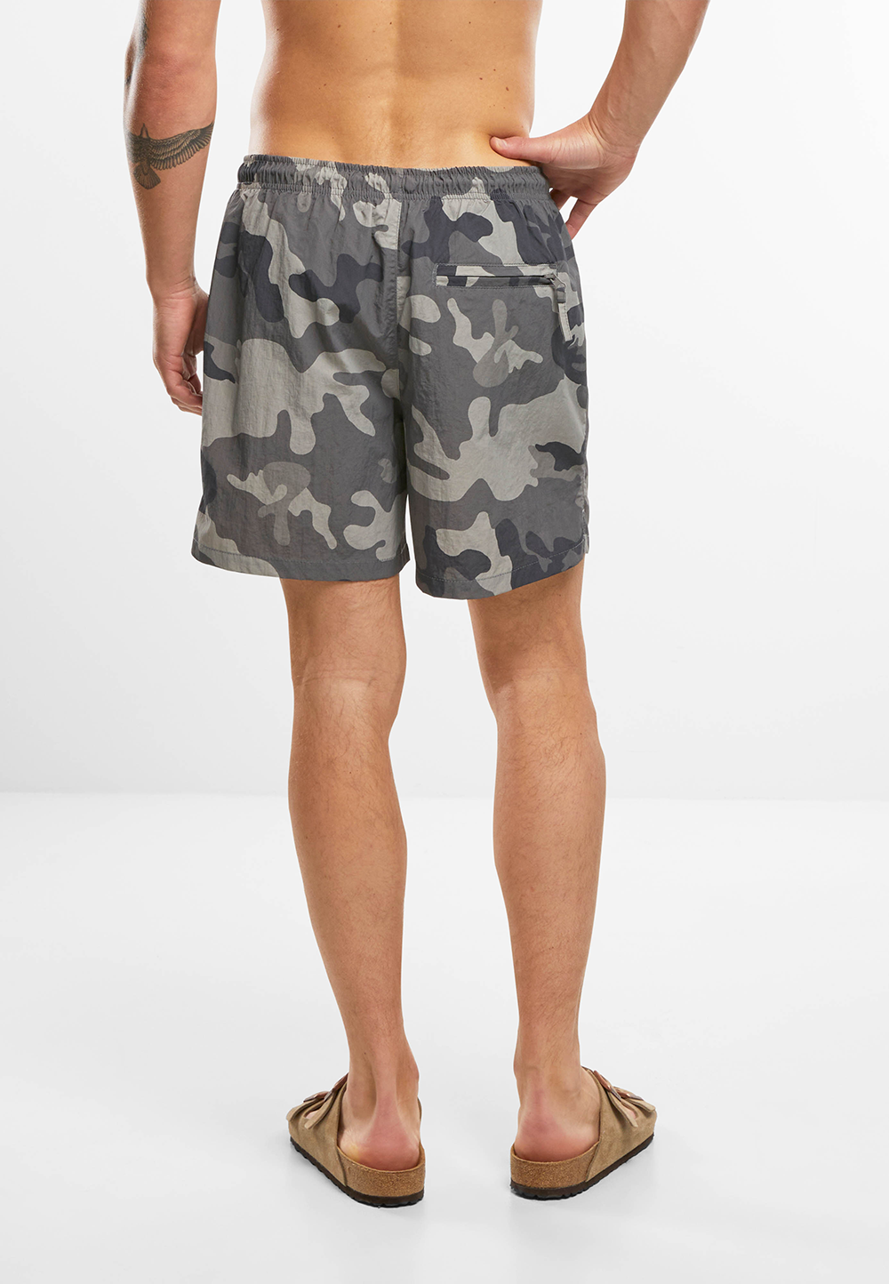 Short de Baie Basic Grey Camo Brandit - Uscare Rapida