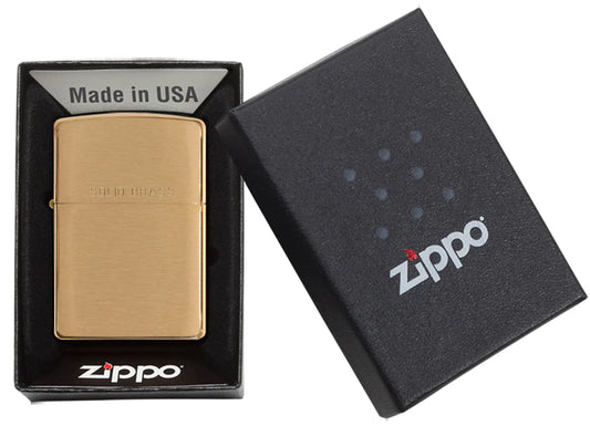 Bricheta originala Zippo Classic Brushed Solid Brass