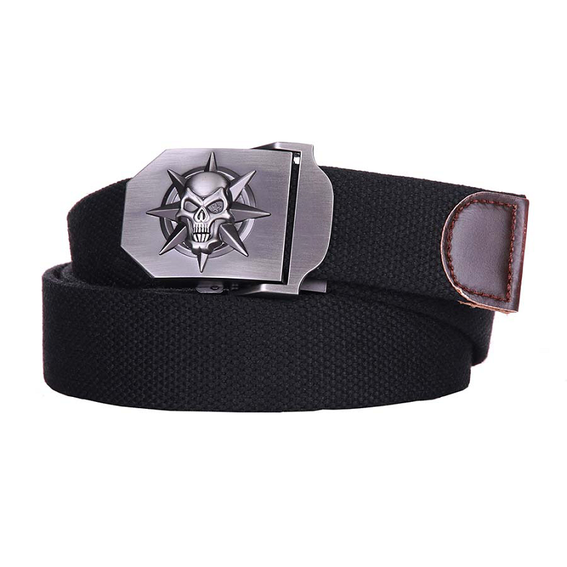 Curea Web Belt Style 5 Skull/Star Black