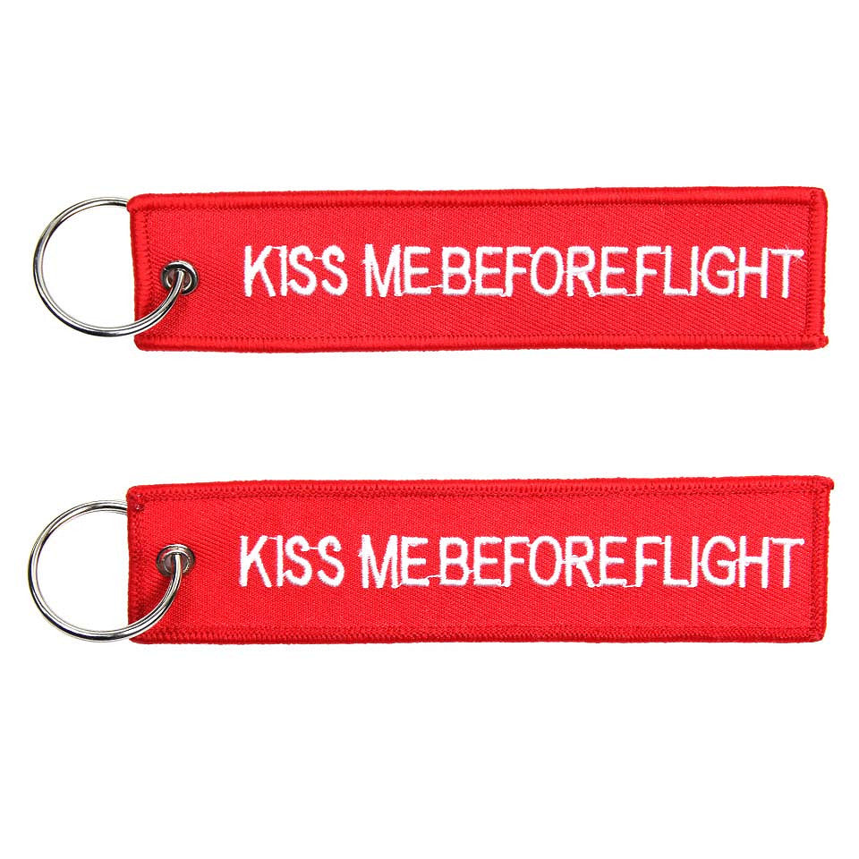 Breloc 2x Kiss me before flight #71 - Diverse | 100% Nailon