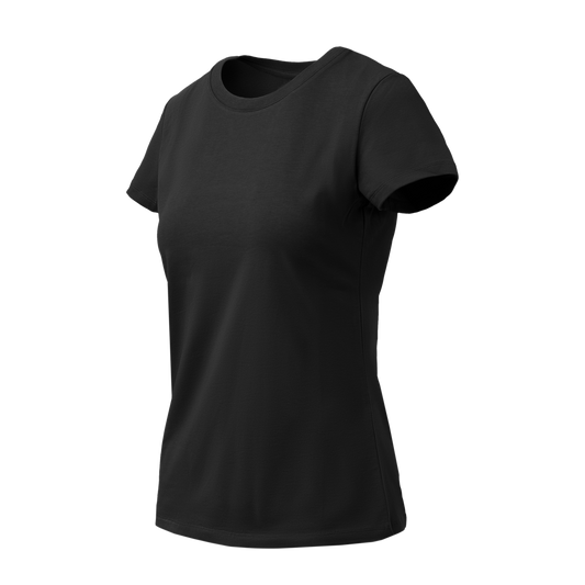 Tricou Damă Helikon-Tex Slim Organic Negru din Bumbac