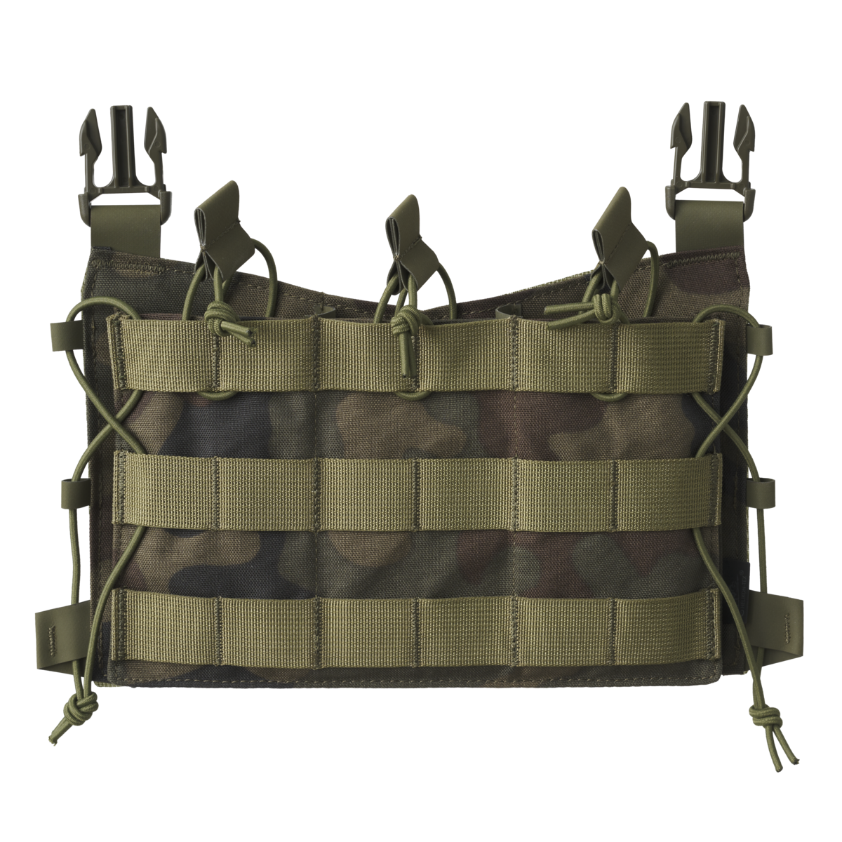 Panou Modular Frontal Helikon-Tex Guardian Flap Woodland cu 3 Porturi Magazie