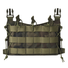 Panou Modular Frontal Helikon-Tex Guardian Flap Woodland cu 3 Porturi Magazie