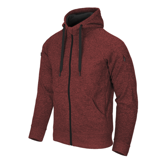 Bluză Tacticală cu Glugă Helikon-Tex Covert FullZip Melange Roșu
