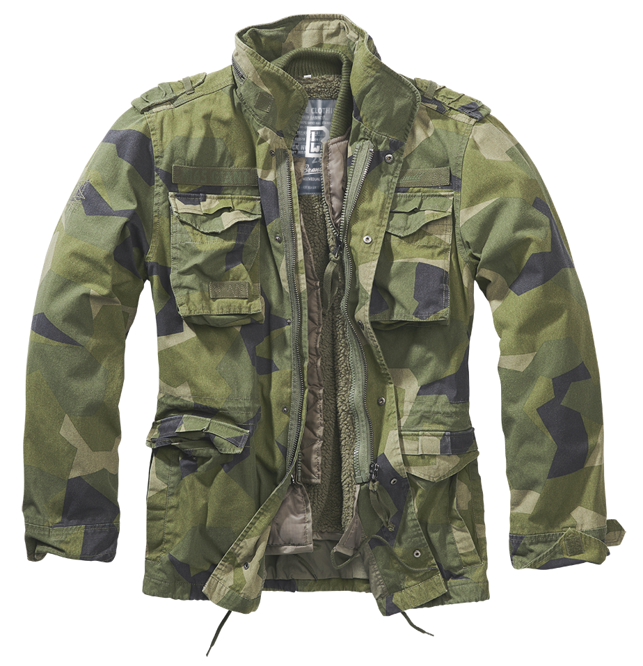 Geaca M65 Giant Swedish Camo/Olive/Blue Brandit - Versatilitate Tactică