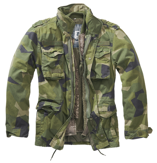 Geaca M65 Giant Swedish Camo/Olive/Blue Brandit - Versatilitate Tactică