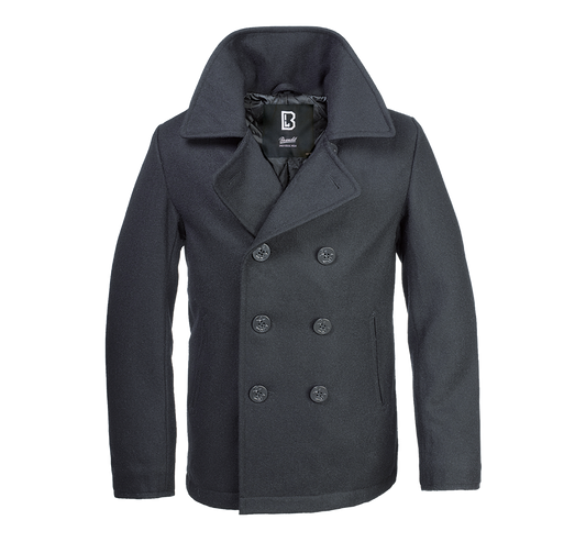 Veston Pea Coat Negru Brandit - Caldura si Stil Clasic