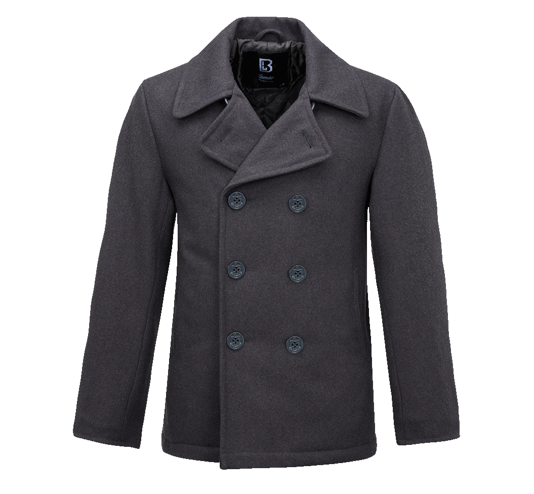 Veston Pea Coat Anthracite Brandit - Căldură și Stil
