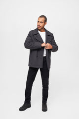 Veston Pea Coat Anthracite Brandit - Căldură și Stil