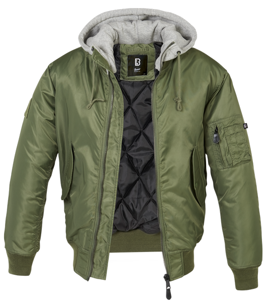 Geaca MA1 Sweat Hooded Olive/Grey Brandit - Caldura si Mobilitate