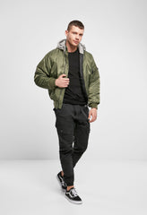Geaca MA1 Sweat Hooded Olive/Grey Brandit - Caldura si Mobilitate