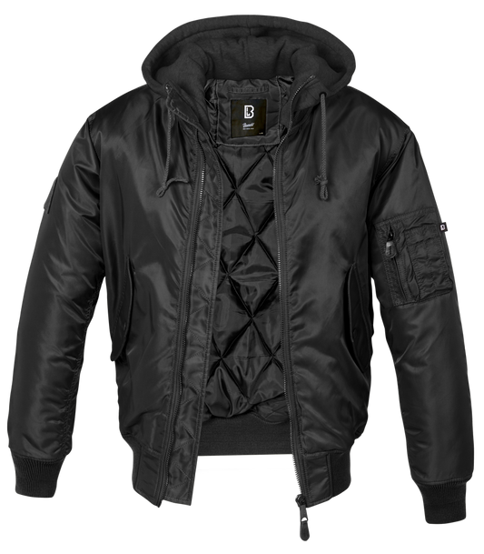 Geaca MA1 Sweat Hooded Negru Brandit - Caldura si Rezistenta