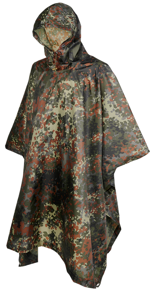 Poncho Ripstop Flecktarn Brandit - Protectie Esentiala