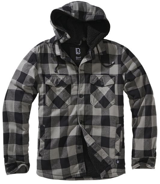 Geaca Lumber Hooded Black/Charcoal Brandit - Stil Urban Robust