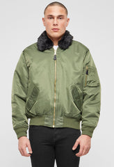 Geaca MA2 Fur Collar Olive Brandit - Caldura si Mobilitate Optima