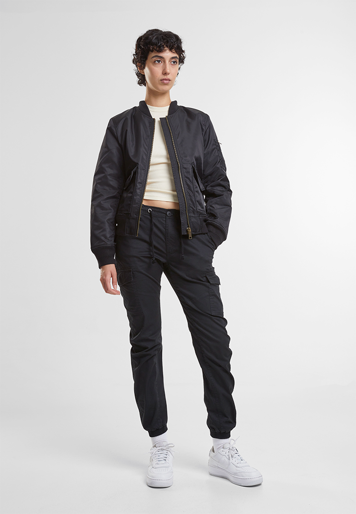 Geaca Bomber Sherpa Negru Dama Brandit - Caldura Urbana
