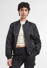 Geaca Bomber Sherpa Negru Dama Brandit - Caldura Urbana